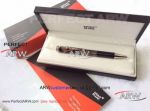 Perfect Replica Montblanc Black Barrel Stainless Steel Clip Ballpoint Special Edition Gift Pen